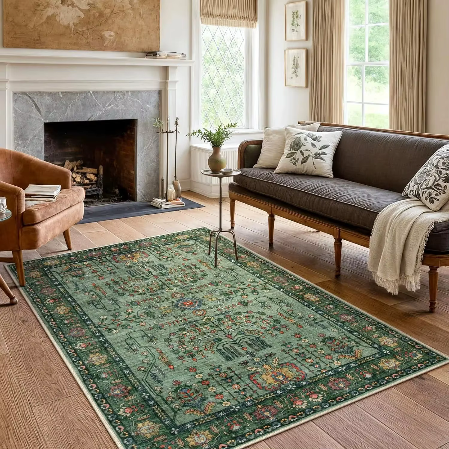Tapis d'appoint vintage oriental persan