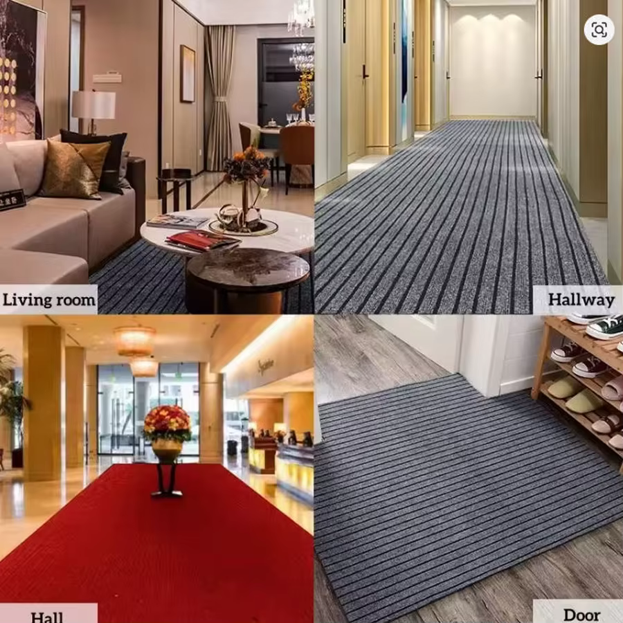 Tapis rayé classique pour porte