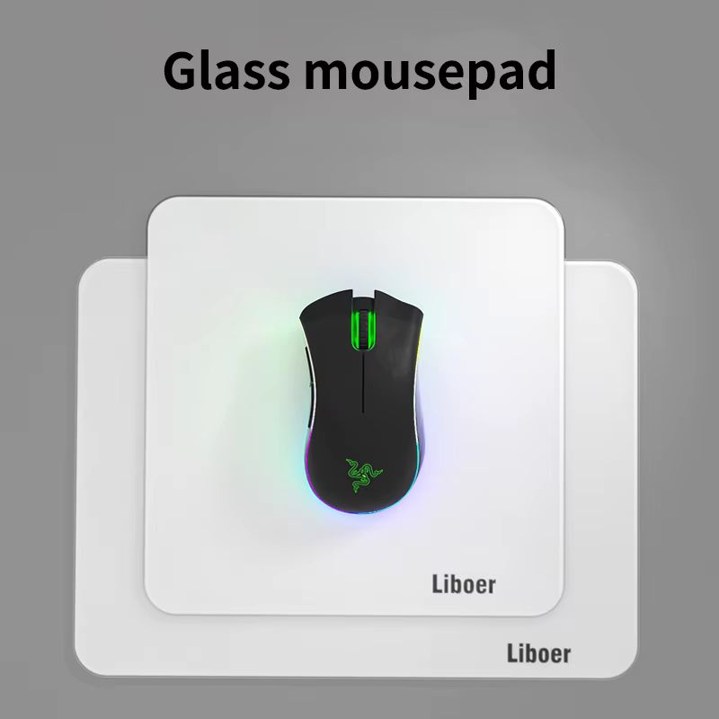 Grand tapis de souris en verre imperméable, antidérapant, pour le jeu et le bureau, accessoires de clavier