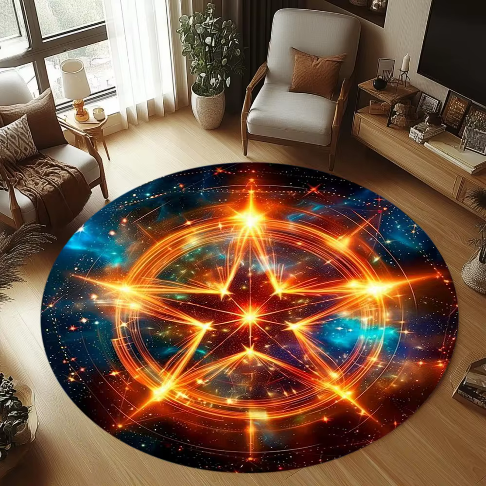 Tapis circulaire magique mystique
