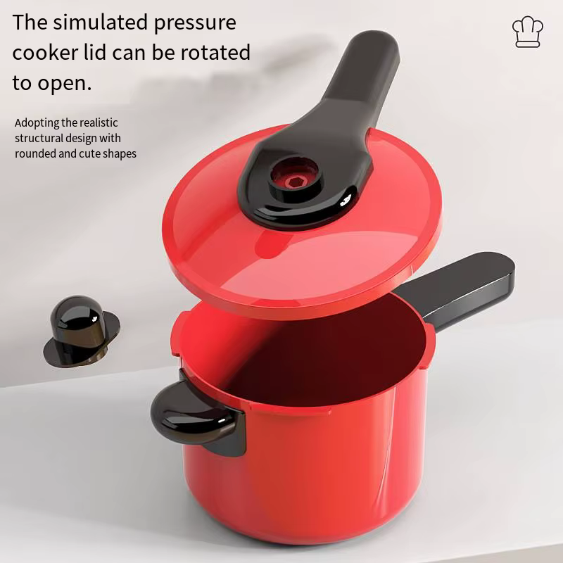 Ensemble de cuisine de jeu éducatif pour enfants – Batterie de cuisine de jeu de simulation avec cuisinière à induction, jouets de cuisine et de coupe pour garçons