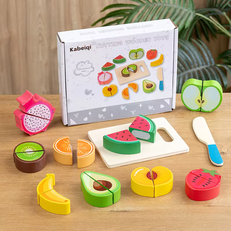 Ensemble de jouets de simulation en bois pour salade, accessoires alimentaires de simulation, jeu de cuisine pour garçons et filles, cadeaux
