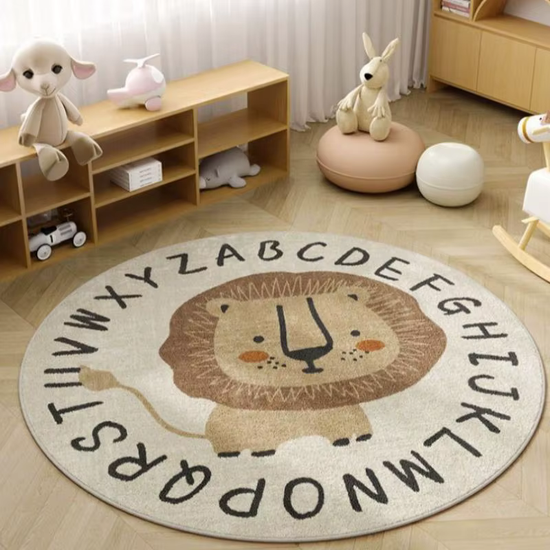Tapis VIKAMA en forme de lion mignon de dessin animé