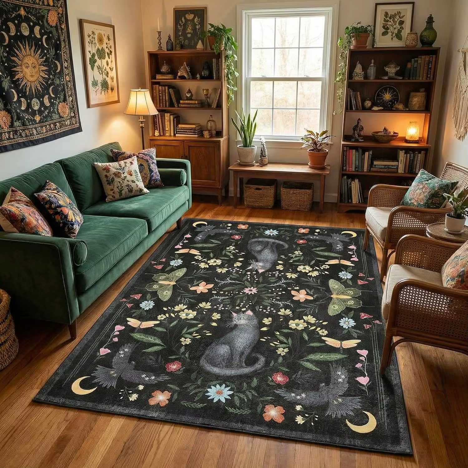 Tapis pour salon, tapis imprimé chat