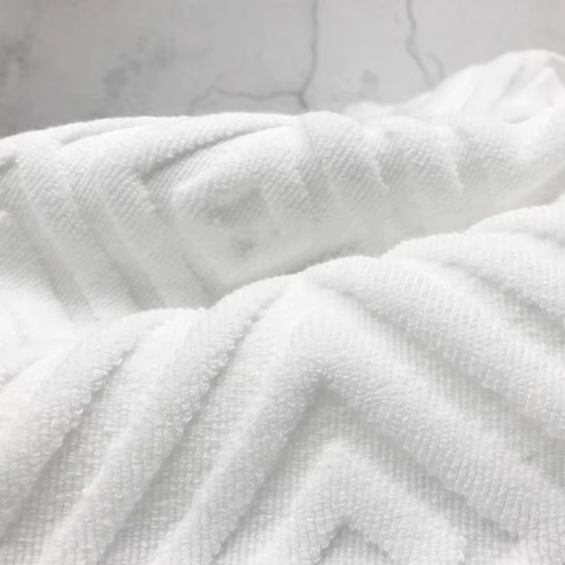 Inyahome-Tapis de serviette en coton blanc pour hôtel de luxe