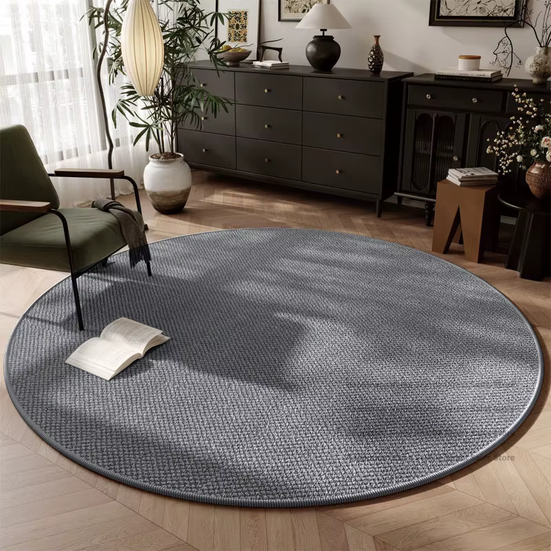 Tapis pour salon, tapis rond moderne pour chambre à coucher