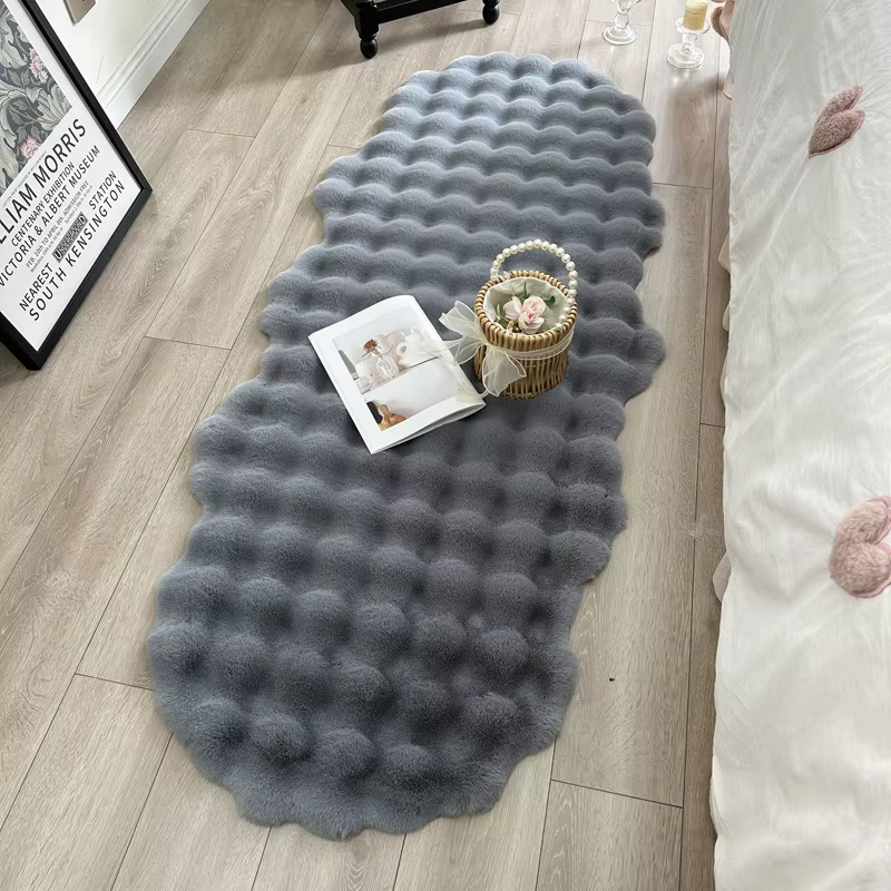 Tapis ovale en peluche