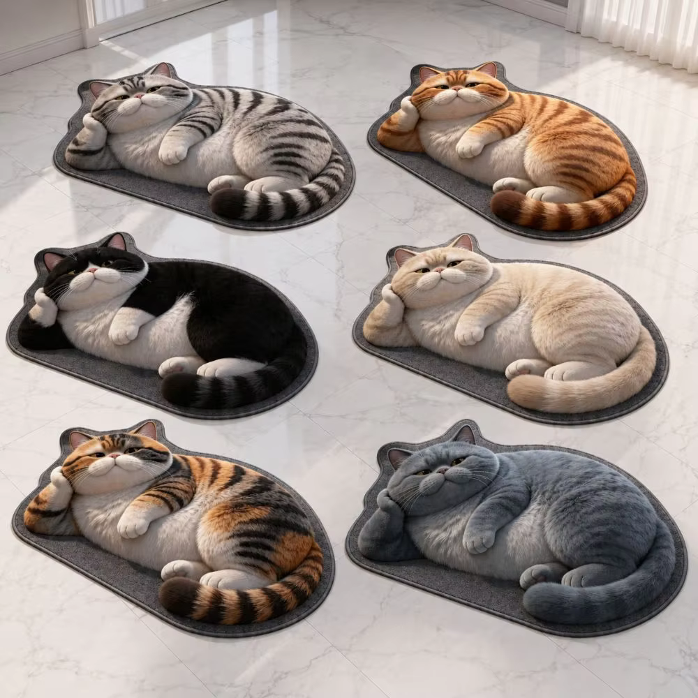 Tapis de sol 3D en terre de diatomée pour chat