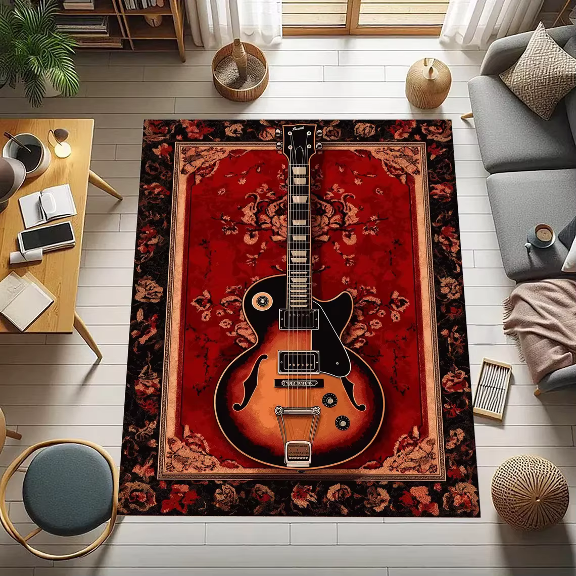 Tapis de guitare pour décoration de salon