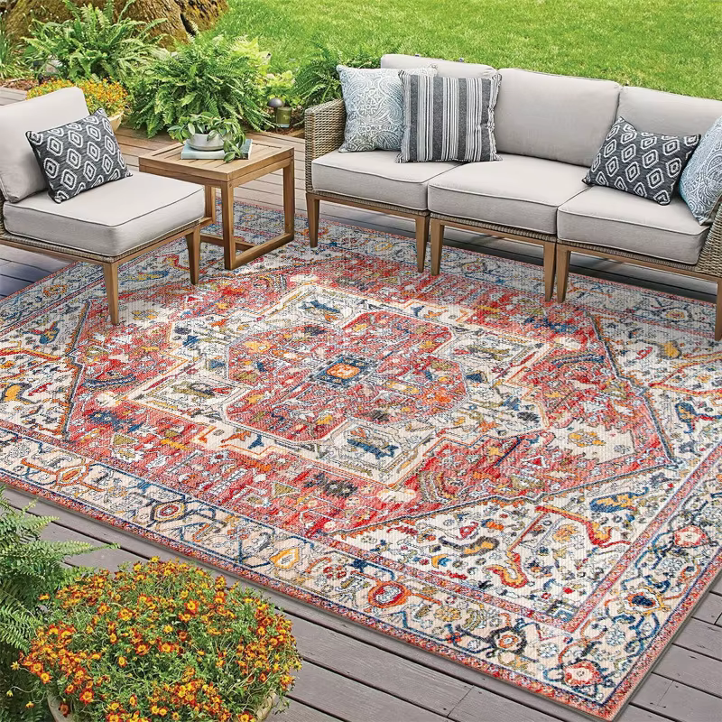 Tapis persan rétro avec polymères