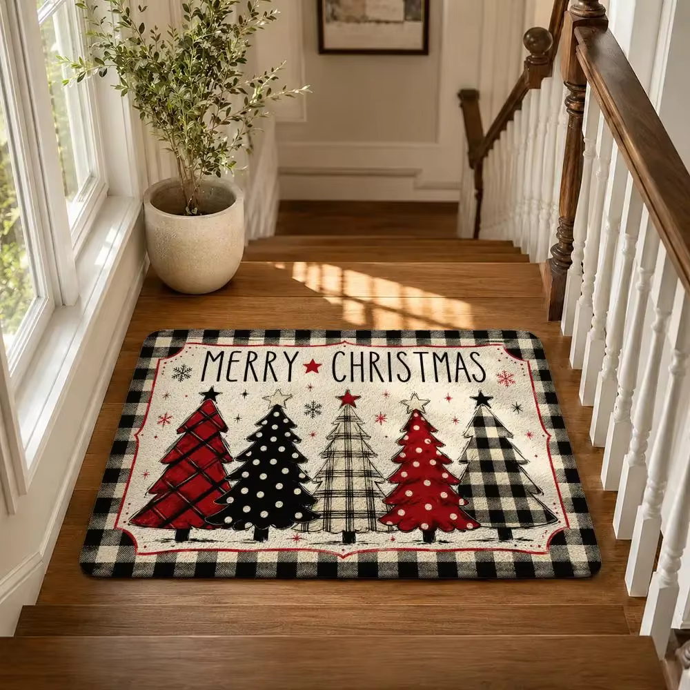 Tapis de sol rustique de style ferme pour Noël
