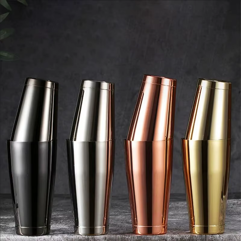 Shaker à cocktails avec mélangeur en acier inoxydable 750/550 ml, 2 pièces, outils de bar pour barman