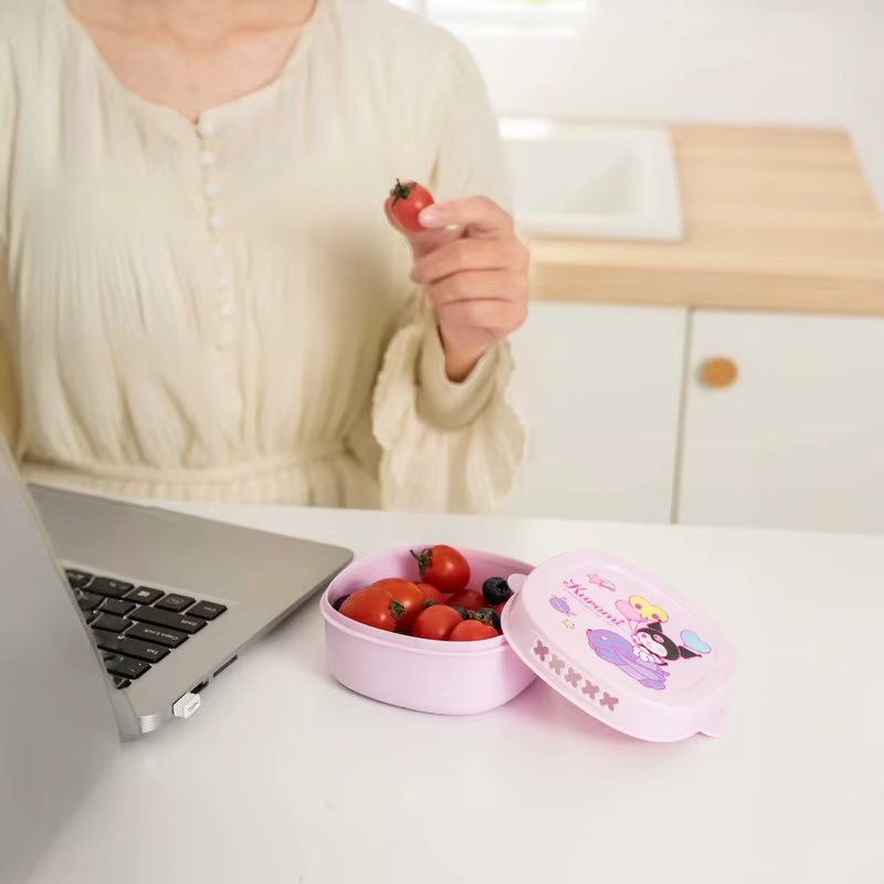 Contenants de rangement alimentaire de cuisine Hello Kitty Kuromi, égouttoirs à fruits, contenants de rangement pour réfrigérateur avec couvercles