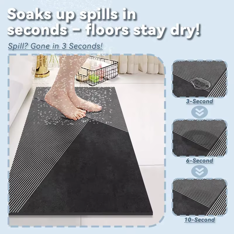 Tapis de bain en diatomite VIKAMA