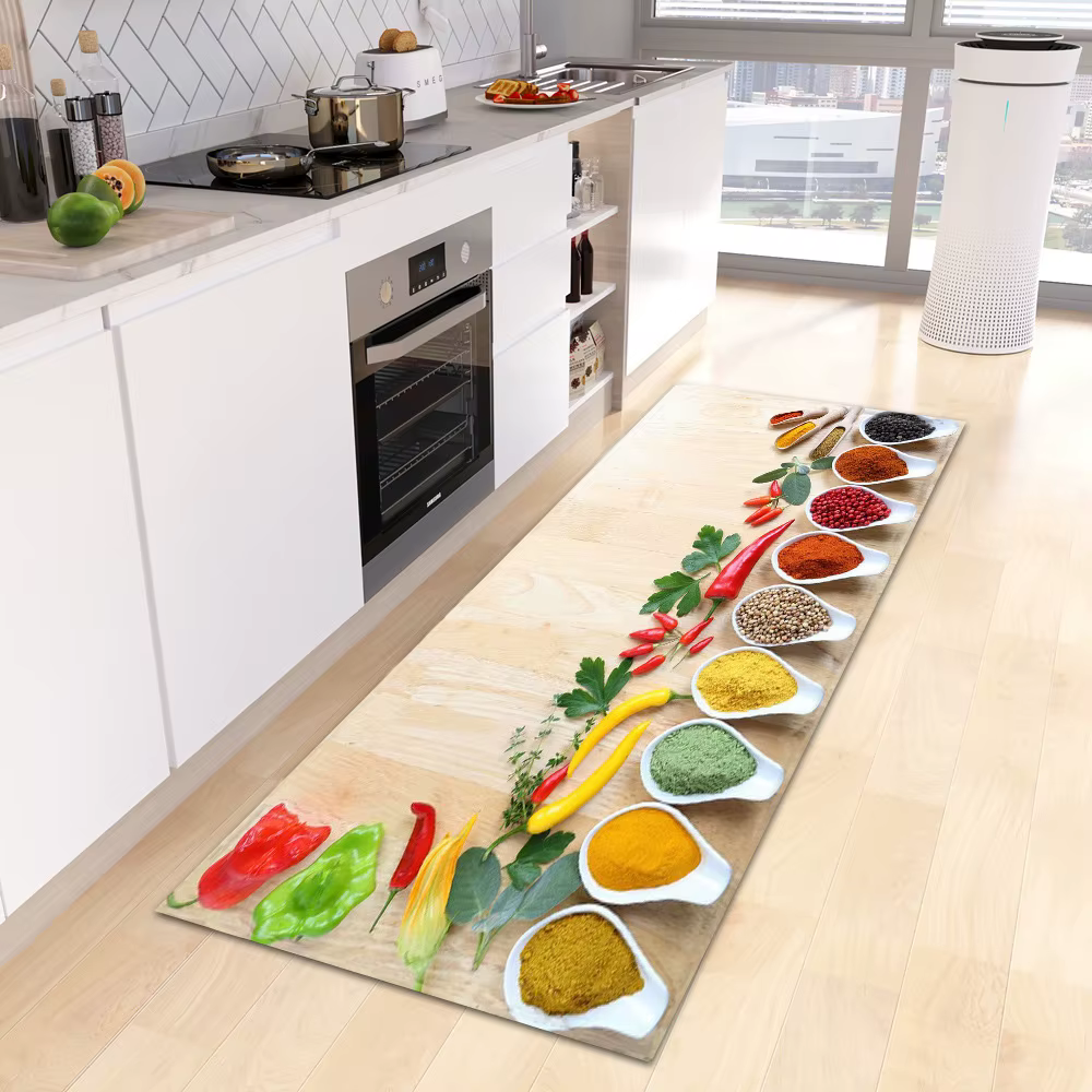 VIKAMA tapis imperméable scandinave antibactérien résistant aux taches épices imprimé Machine lavable
