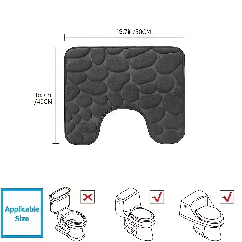Tapis de sol en forme de U pour toilettes