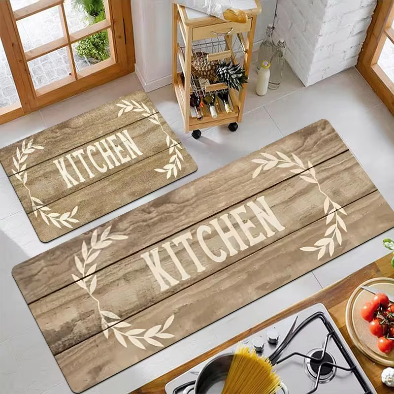 Tapis de cuisine, tapis de cuisine en grain de bois