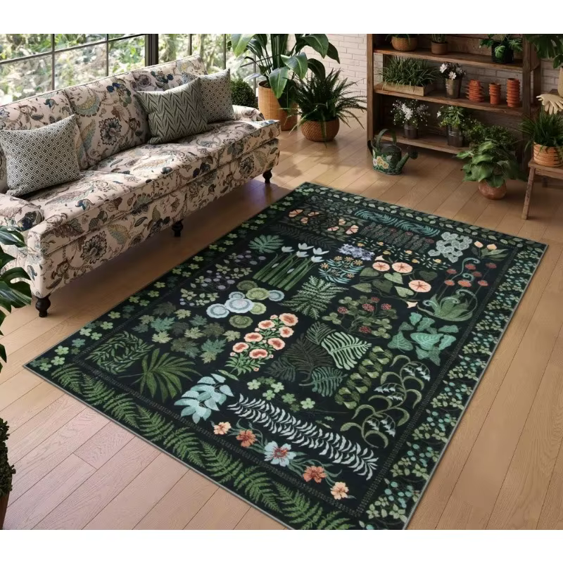 Tapis Boho botanique frais