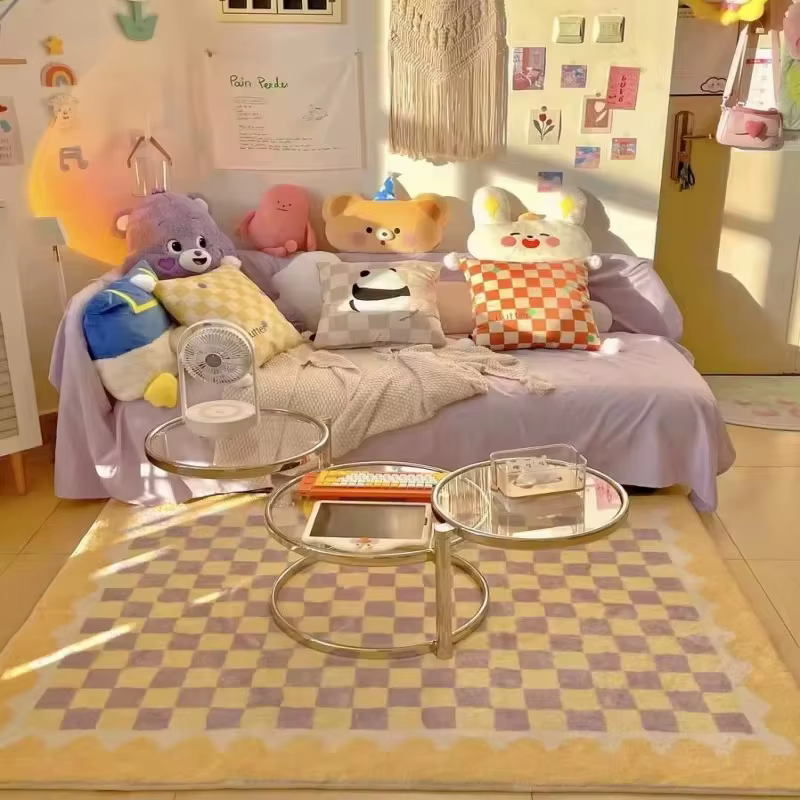 Tapis de frêne simple pour chambre à coucher de fille