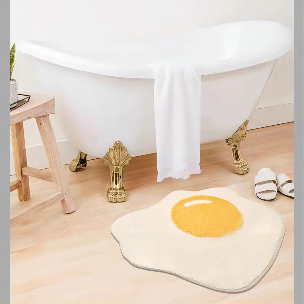 VIKAMA dessin animé poché oeuf tapis salon canapé Table basse