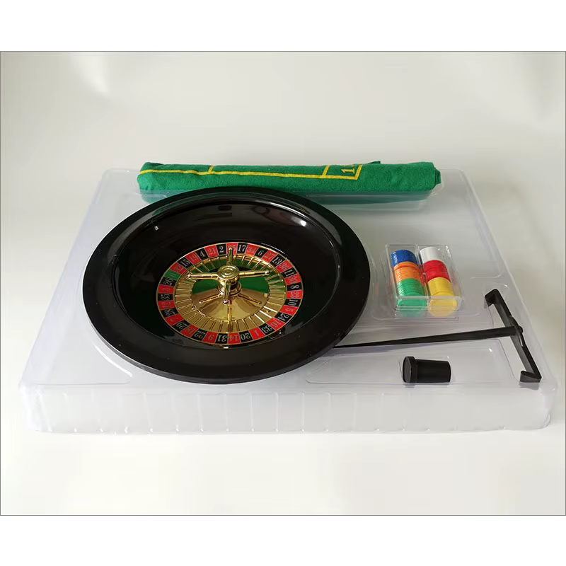 Jeu de jeux de plateau tournant en plastique, roue russe de 10 pouces, outil de Roulette de Casino amusant, jetons de Poker, jeux de société de divertissement