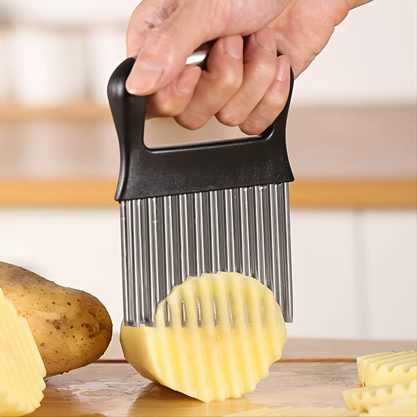 Améliorez votre cuisine avec un coupe froissé 1 pièce - Couteau hachoir ondulé pour fruits, légumes, salade, carottes, pommes de terre et frites