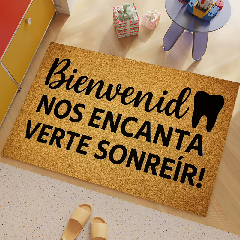 Bienvenidos Nos Encanta Verte Sonreir espagnol en caoutchouc salle de bain cuisine tapis jardin Garage porte