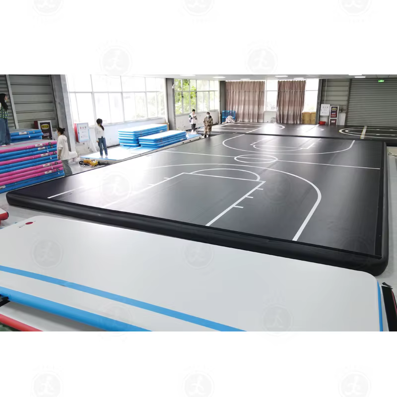 Tapis de terrain de basket-ball gonflable noir