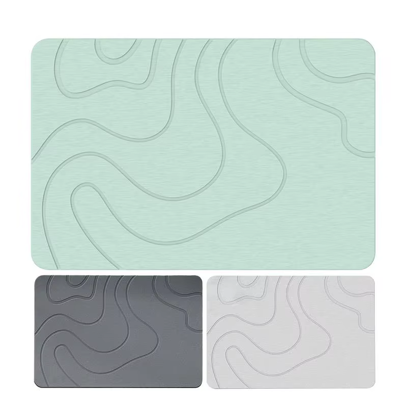 Tapis de bain en pierre de Diatomite d'intérieur