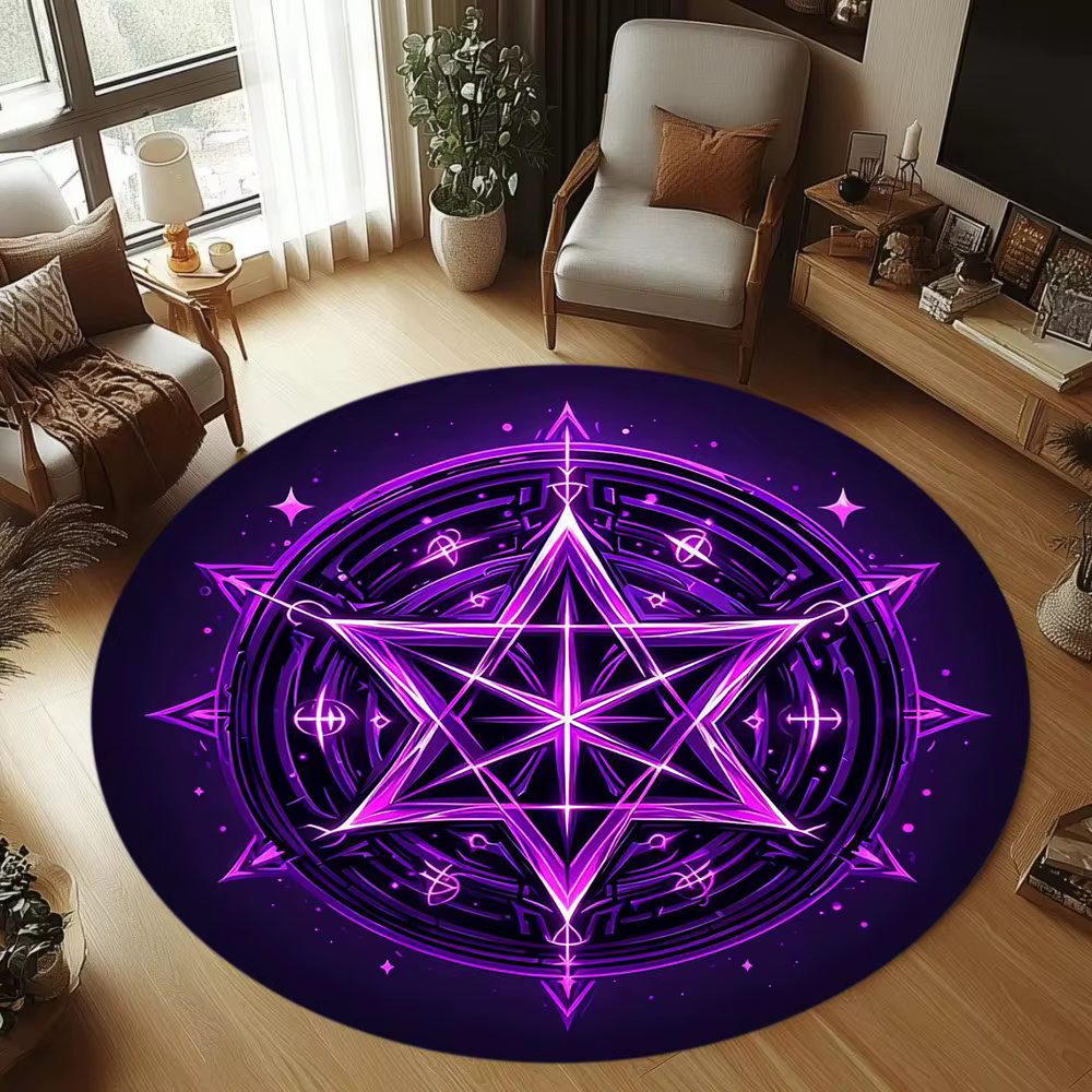 Tapis circulaire magique mystique