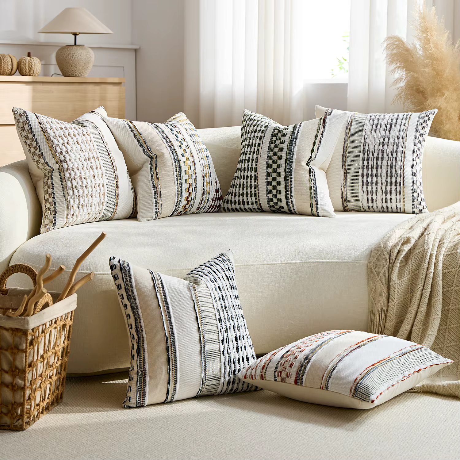 Nouvelle Housse de Coussin Style Bohème 2026 en Chenille Vintage
