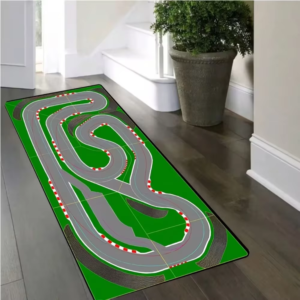 Tapis de piste de course moderne – Tapis d'entrée lavable en machine