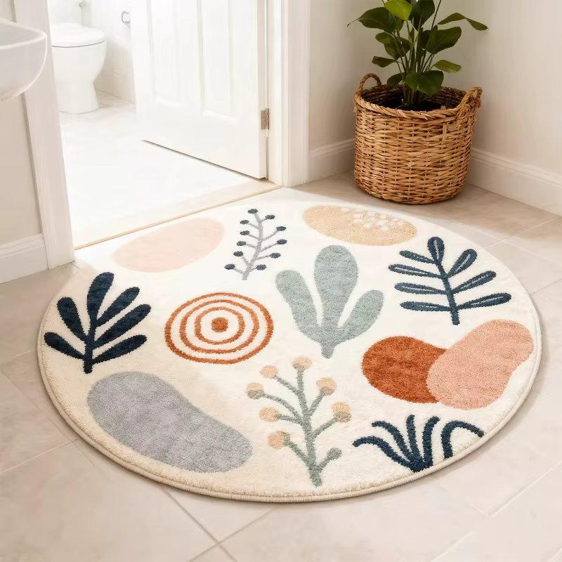 Tapis de salon imprimé végétal
