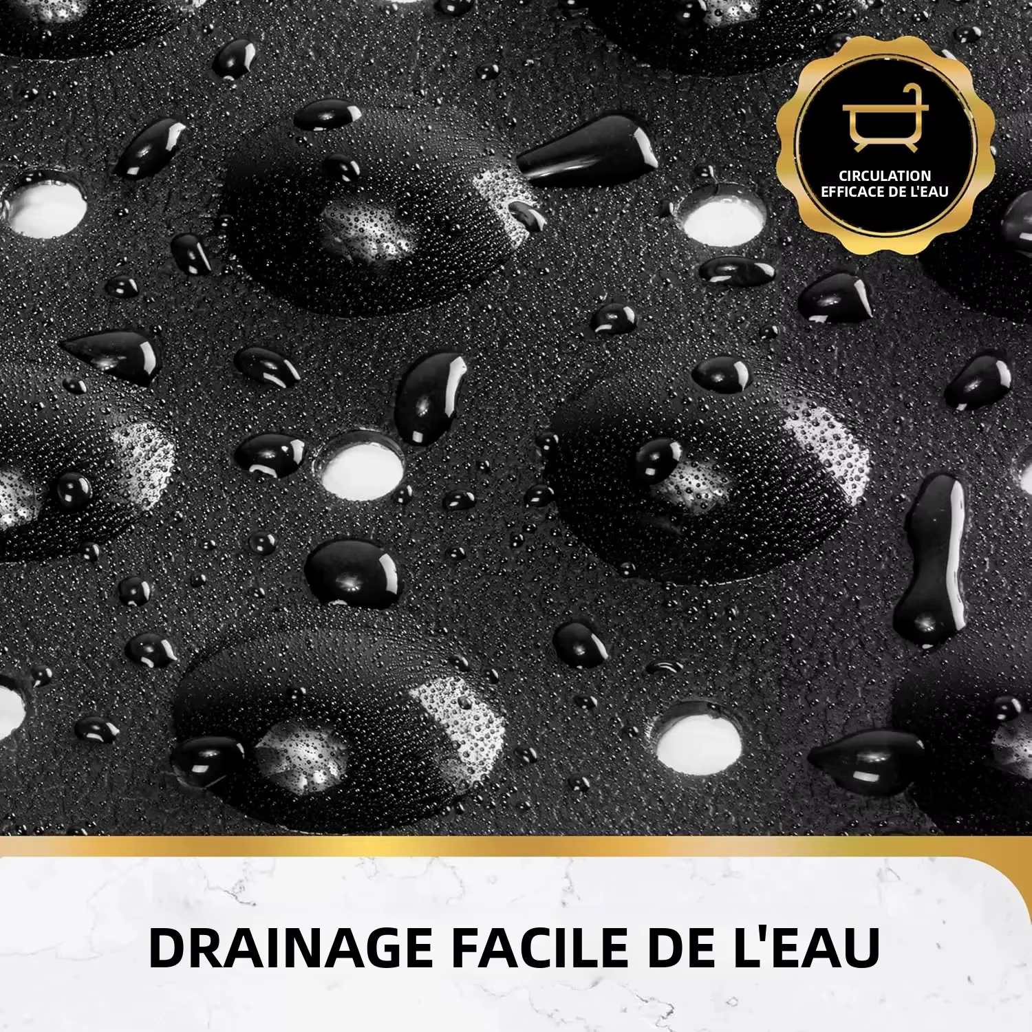 Tapis de baignoire Extra Long antidérapant 40x16 pouces