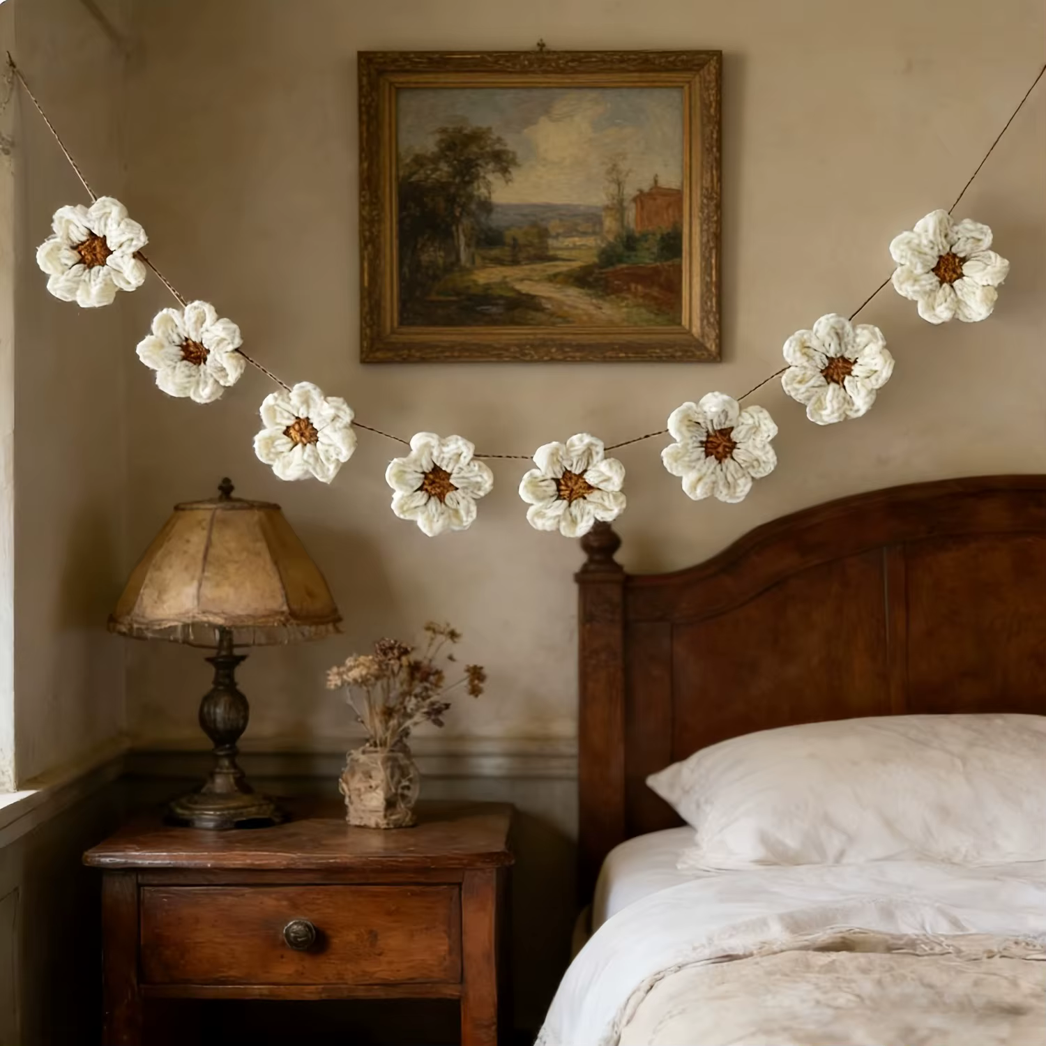 8 décorations de marguerites au crochet de 1