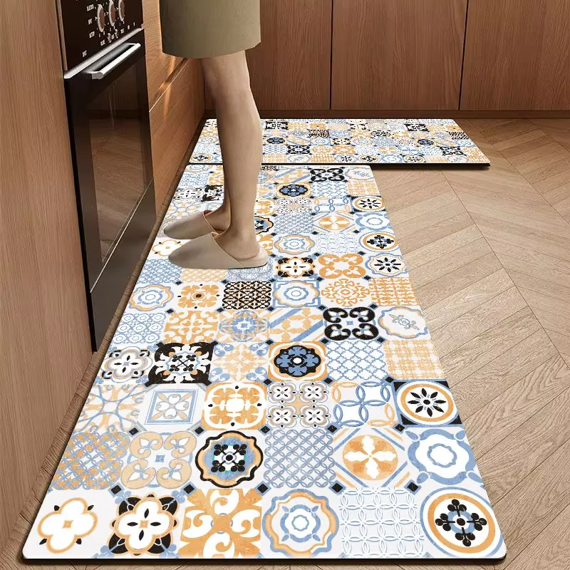 VIKAMA Tapis de cuisine esthétique style antique méditerranéen
