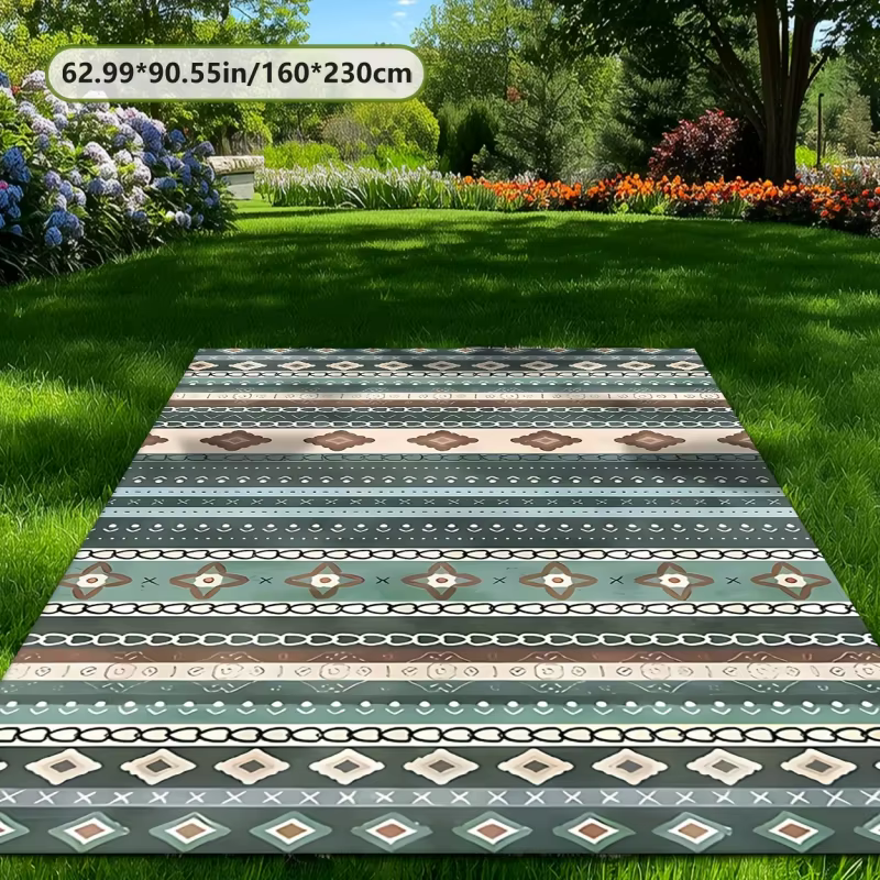 VIKAMA Tapis d'extérieur géométrique style bohème