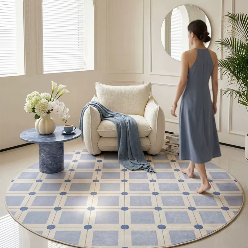 Tapis rond de style moderne pour la décoration du salon
