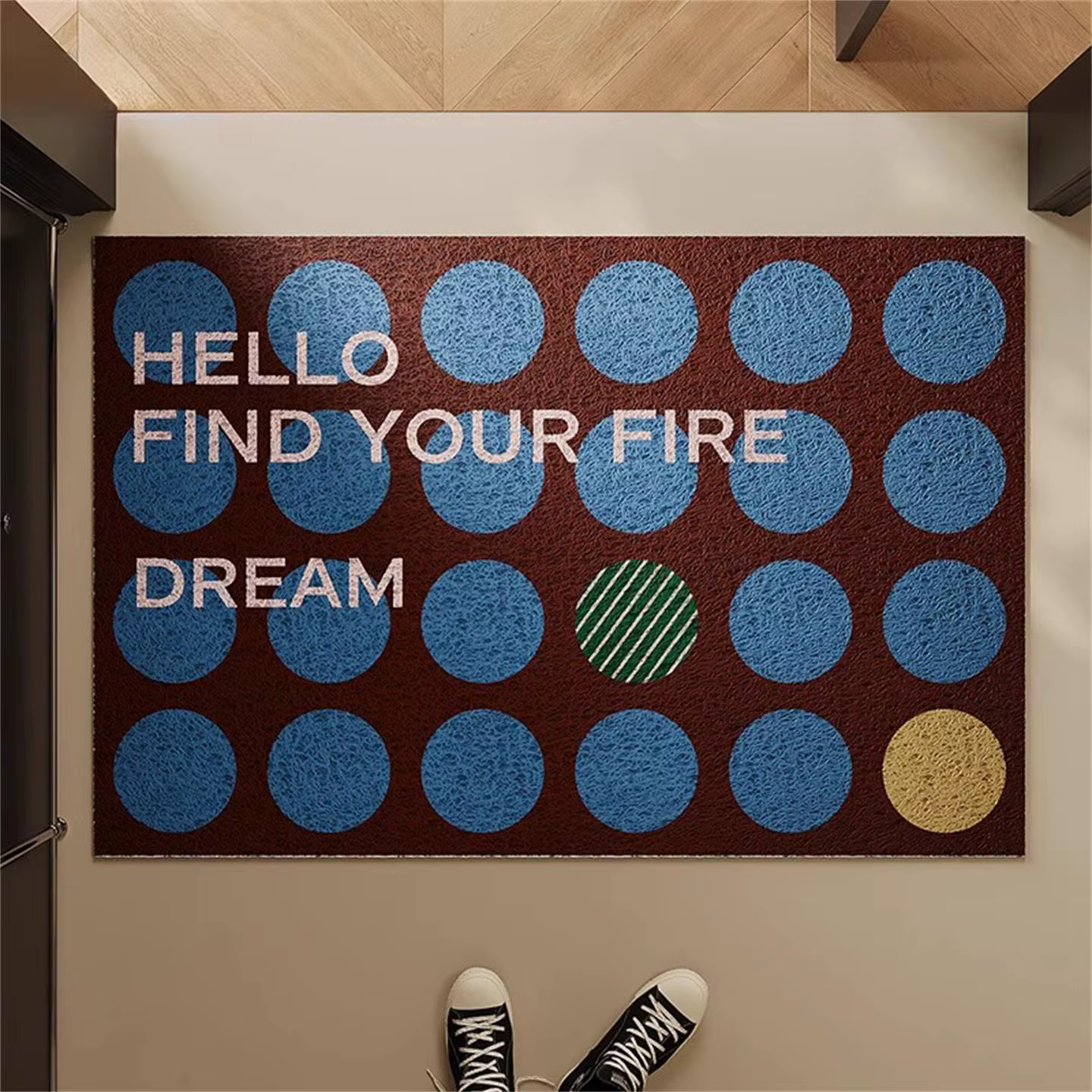 Tapis d'entrée de style américain en soie