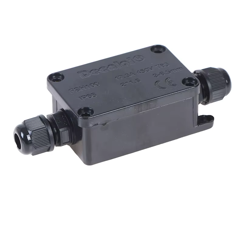 Boîte de jonction de connecteur de fil de câble électrique IP66 étanche extérieure à 2 voies avec boîte de jonction de Terminal 450V pour la lumière LED