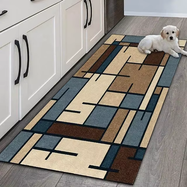 VIKAMA Tapis de sol de cuisine géométrique simple