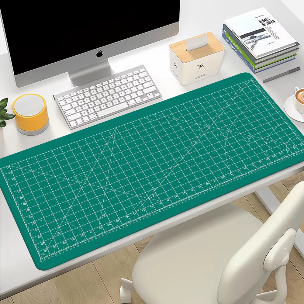 Tapis de souris Anime Cutting Polymers, blanc sur noir, bureau, jeu, ordinateur portable, Deskvirus, clavier Gamer, accessoires informatiques