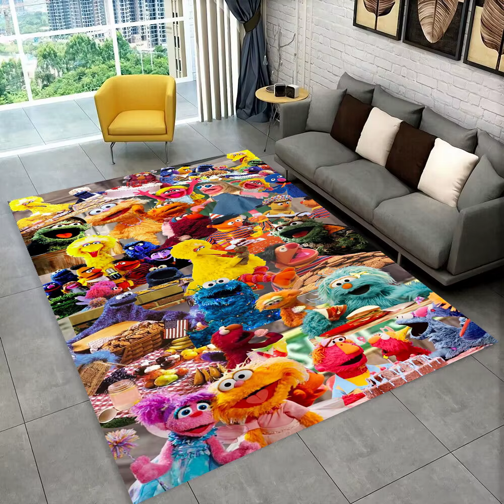 S-sésame Street TV tapis de dessin animé mignon pour chambre salon canapé paillasson de maison décor