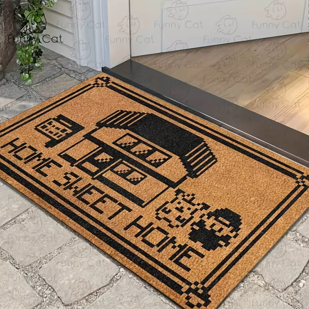 Tapis de sol de style pixel de dessin animé japonais VIKAMA