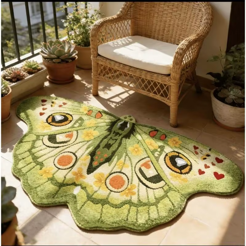Tapis imprimé papillon