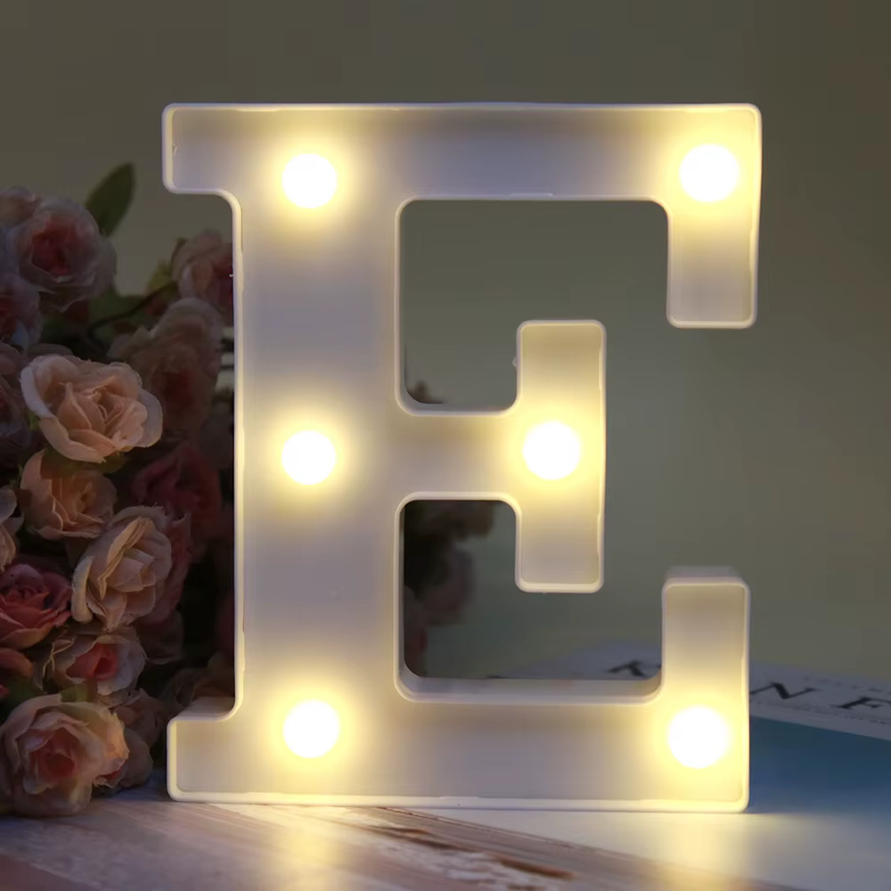 Lettres décoratives Alphabet lettre LED lumières lumineux numéro lampe décoration batterie veilleuse fête bébé chambre décoration