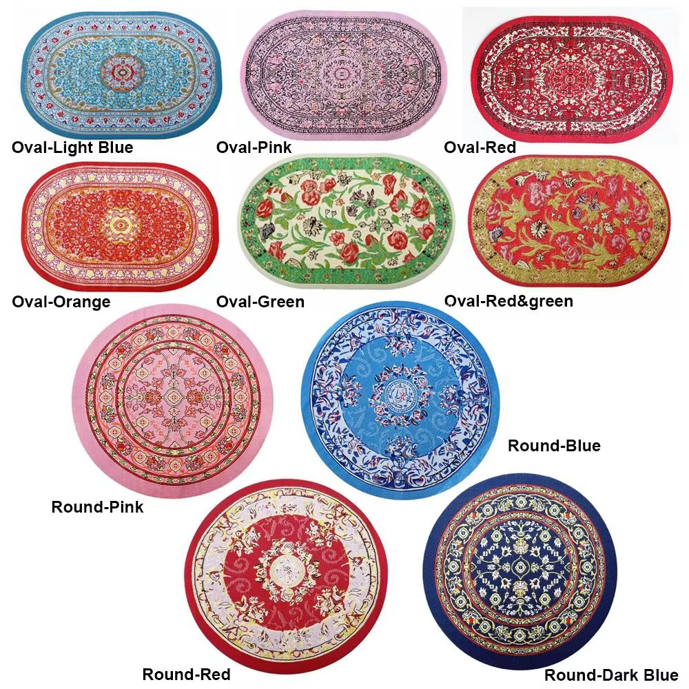 Tapis multicolore pour maison de poupée