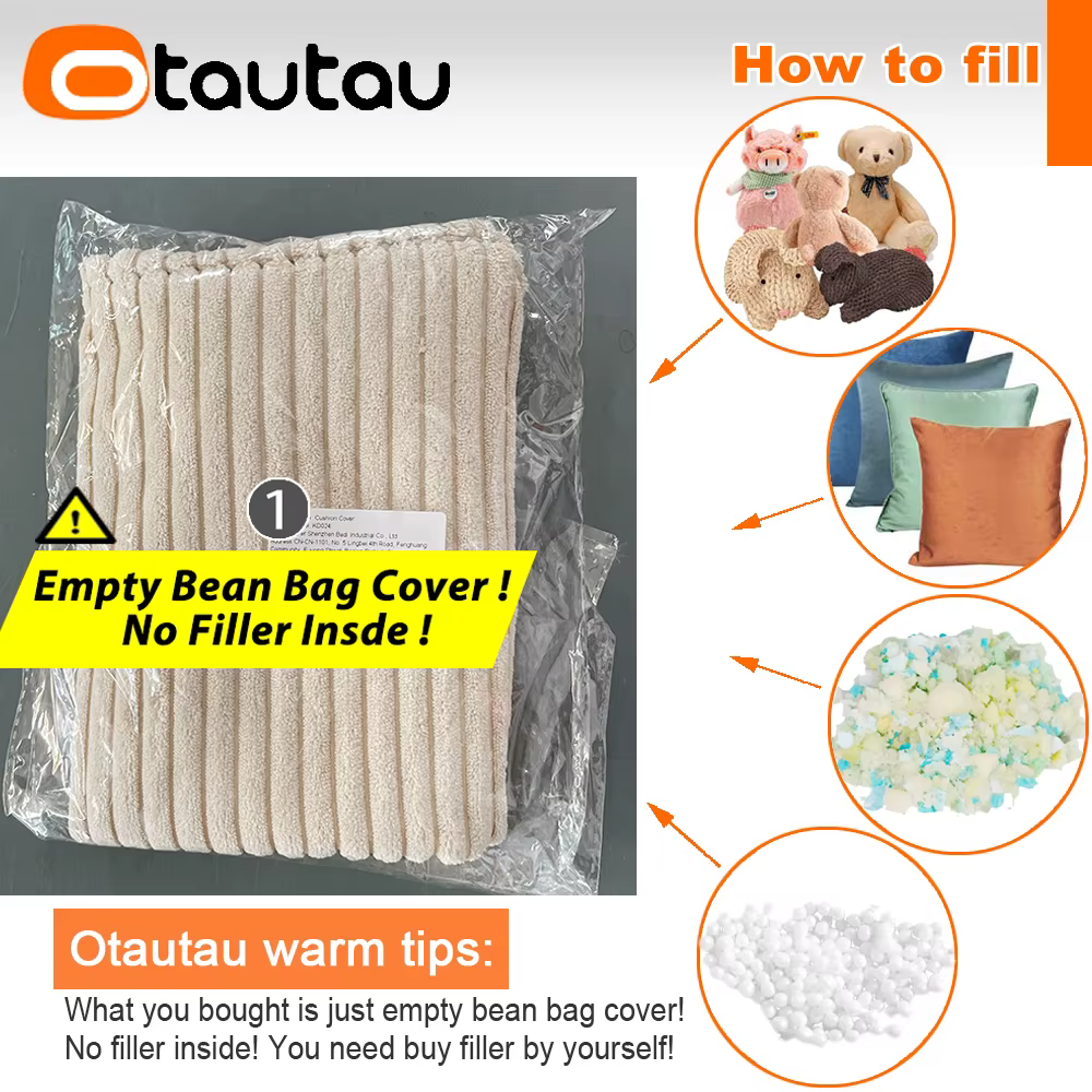 OTAUTAU velours côtelé pouf