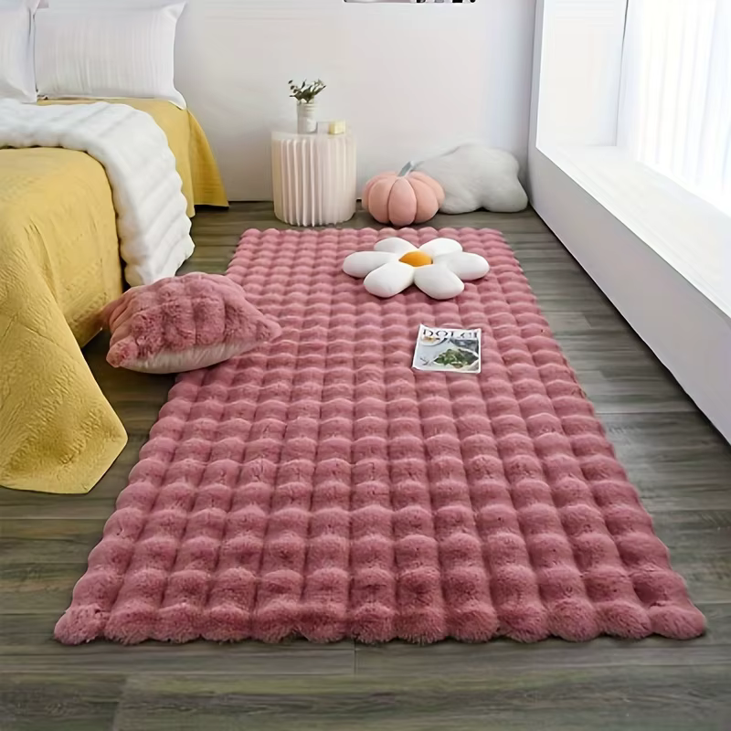 Tapis en fourrure de lapin