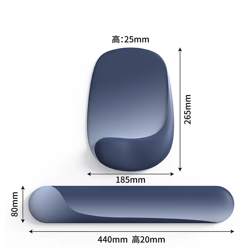 Tapis de souris ergonomique avec support de poignet en gel, tissu Lycra de qualité supérieure, antidérapant, idéal pour ordinateur portable, bureau, jeux vidéo